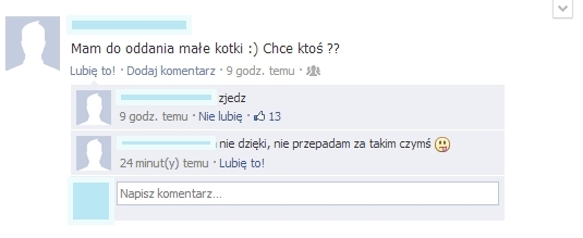 Grubas rozdaje kotki