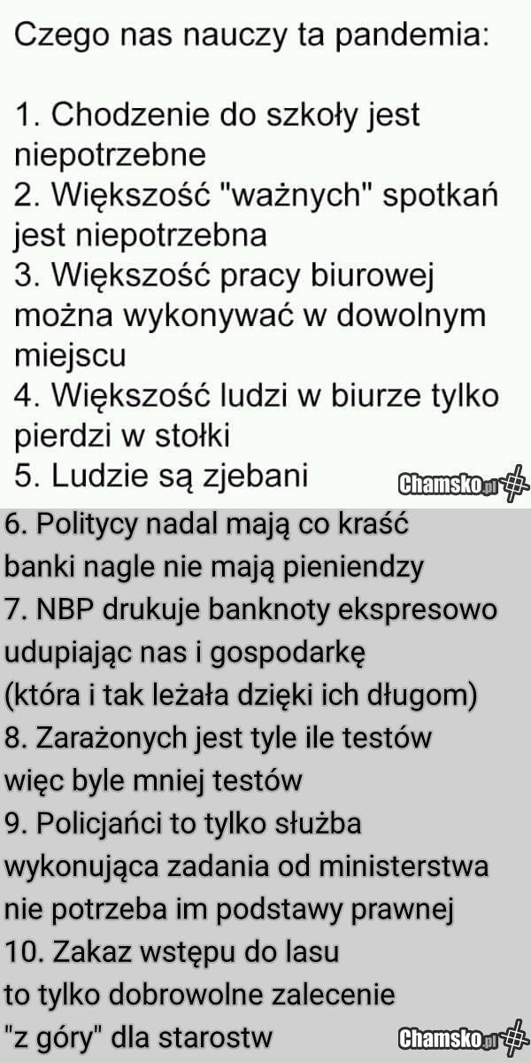 Czego uczy nas epidemia