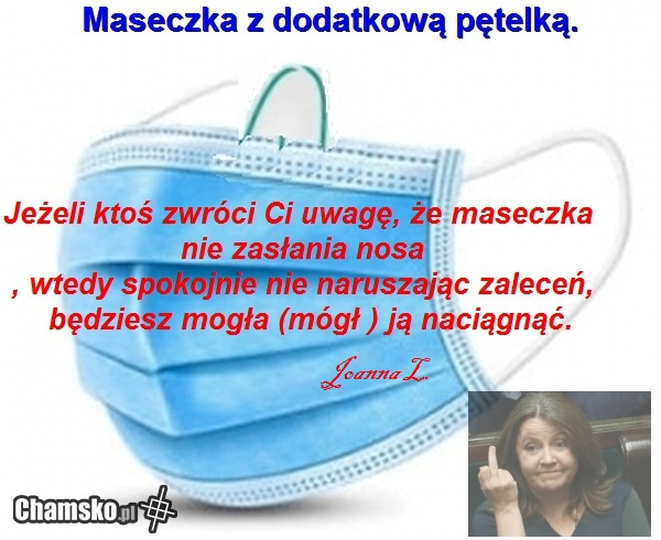 Nowy typ maseczki. Bezpiecznie podciągniesz bez dotykania.
