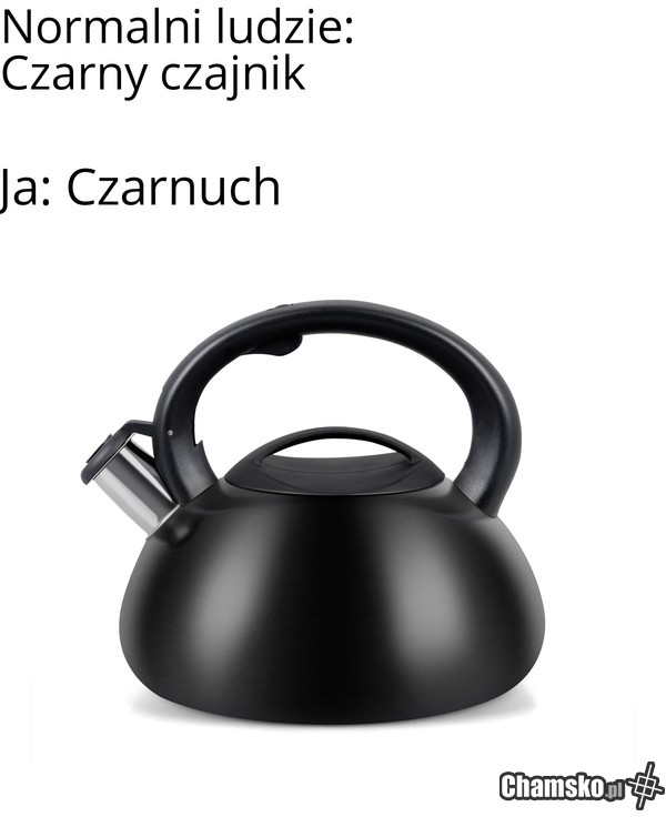 Czarny czajnik