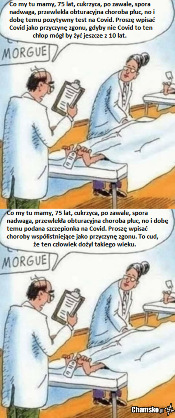 Dwie wersje zgonów