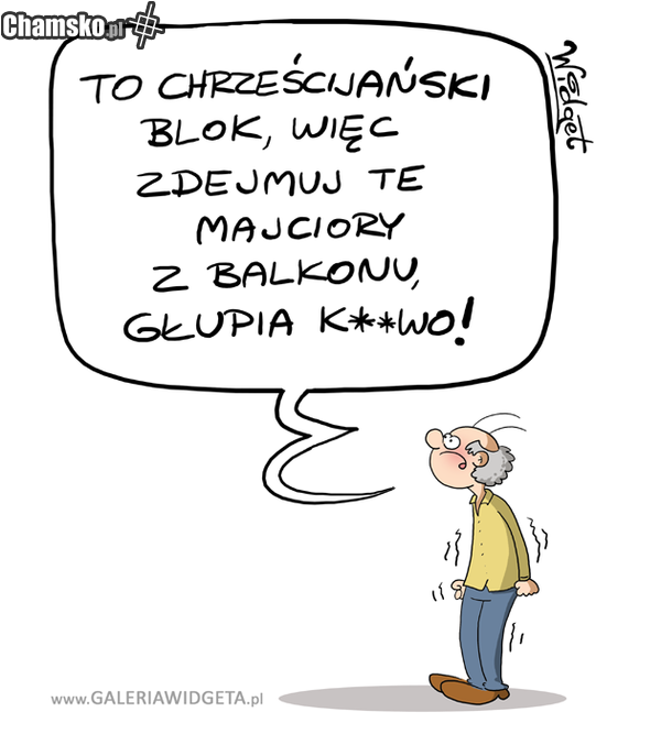 Majtki na balkonie