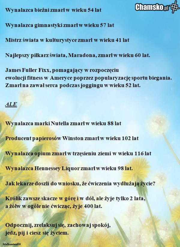 Na zdrowie...