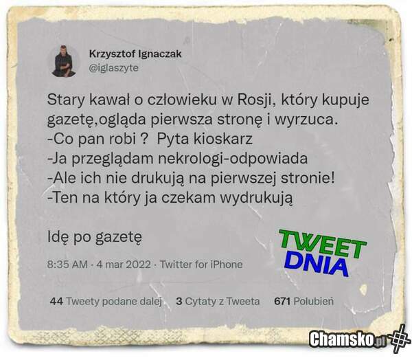 W oczekiwaniu na dobrą prasę...