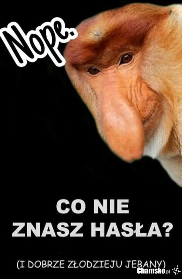 Hasło jest inne