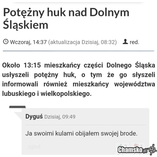 Huk nad Dolnym Śląskiem