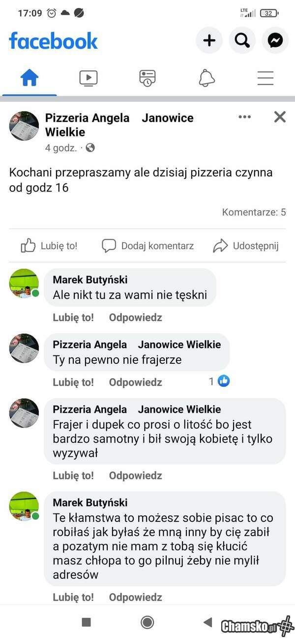 Dziś pizzy nie będzie