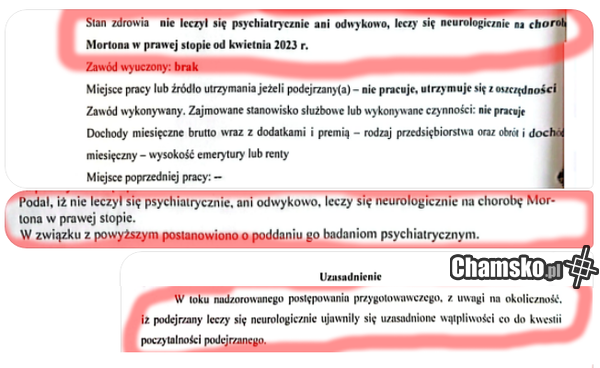 Zamknij skurwysyna przymusowo w psychiatryku, bo ma chorą nogę!