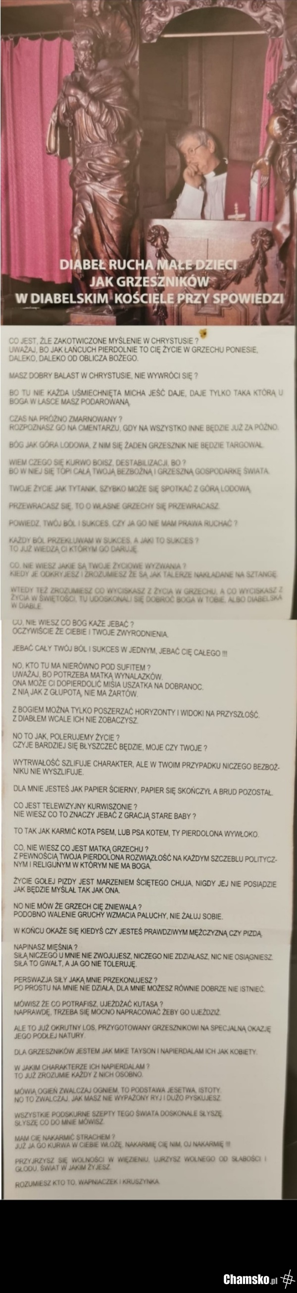 Ulotka jakiegoś schizola
