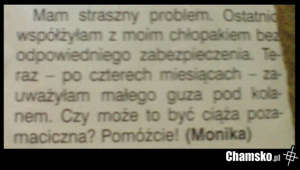 Ciąża pozamaciczna w kolanie