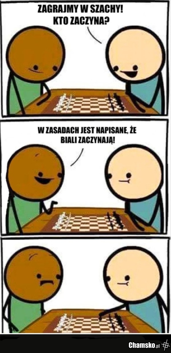 Biały zaczyna