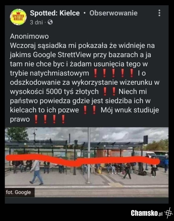 Namiary na chawirę Larry’ego Page’a w Kielcach. Ma ktoś?