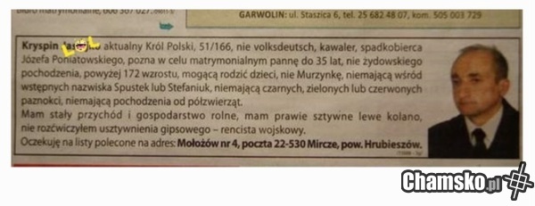 Czo ten Kryspin?