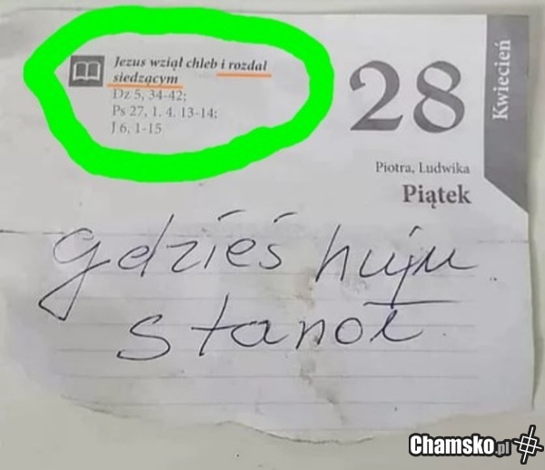 Dżizas się wkurwi...