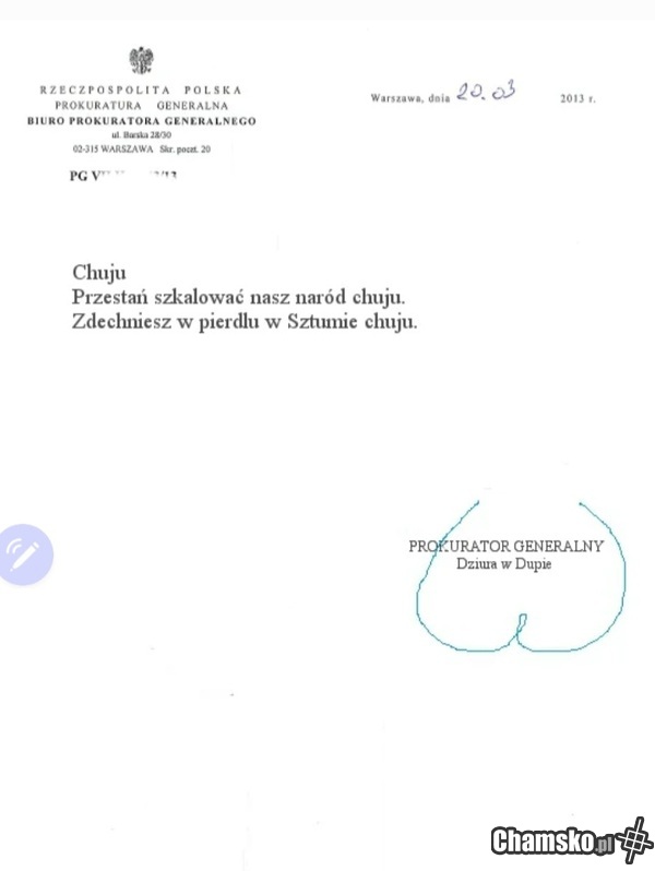 To otrzymał Testoviron. Potrzebny dobry adwokat, najlepiej taki, ktory miał już do czynienia z tym prokuratorem...