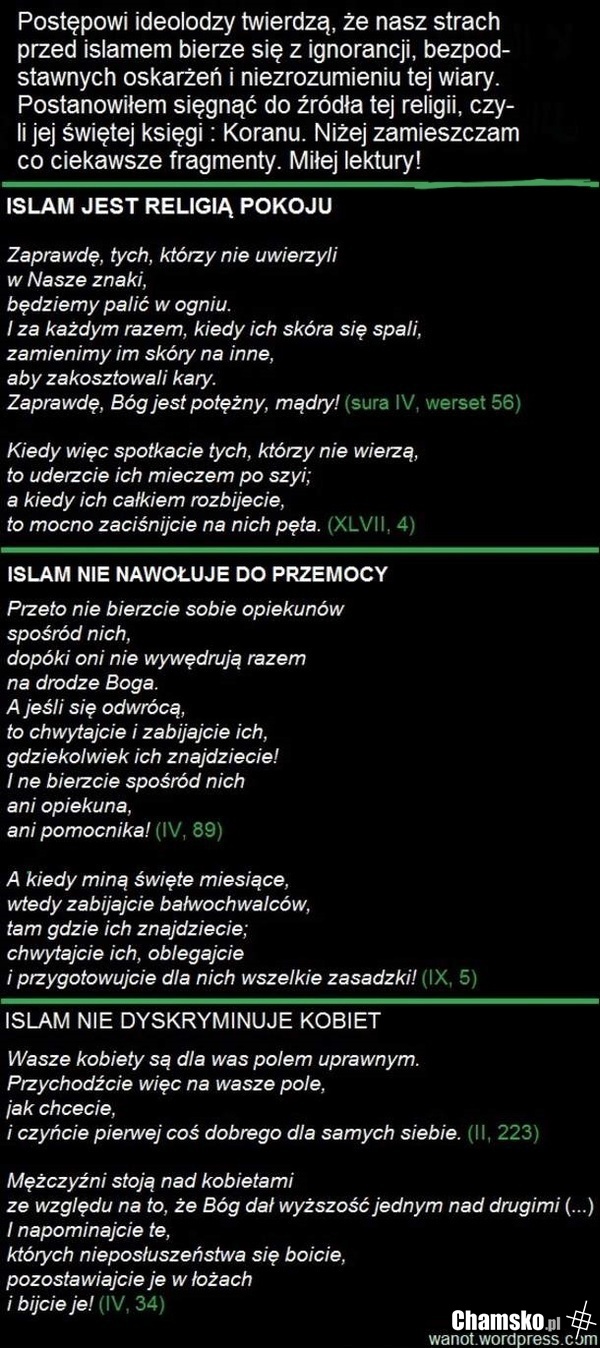 W religii pokoju coś nie pykło
