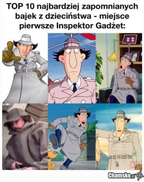 To z jakiejś nowej filmowej adaptacji "Inspektora Gadżeta"?