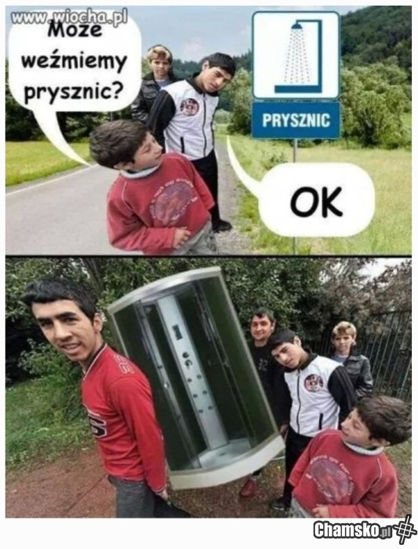 Wzięcie prysznica po cygańsku