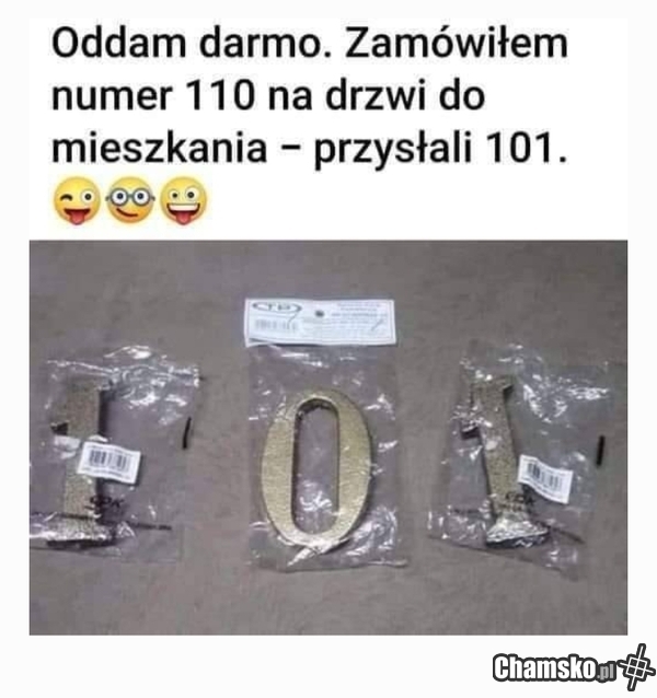 Niewłaściwe zamówienie