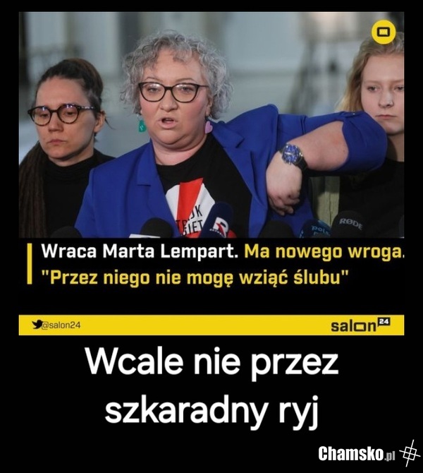 Nie wyszło, bo ryj jest zły, cielsko jest złe i... i Hołownia też jest zły...