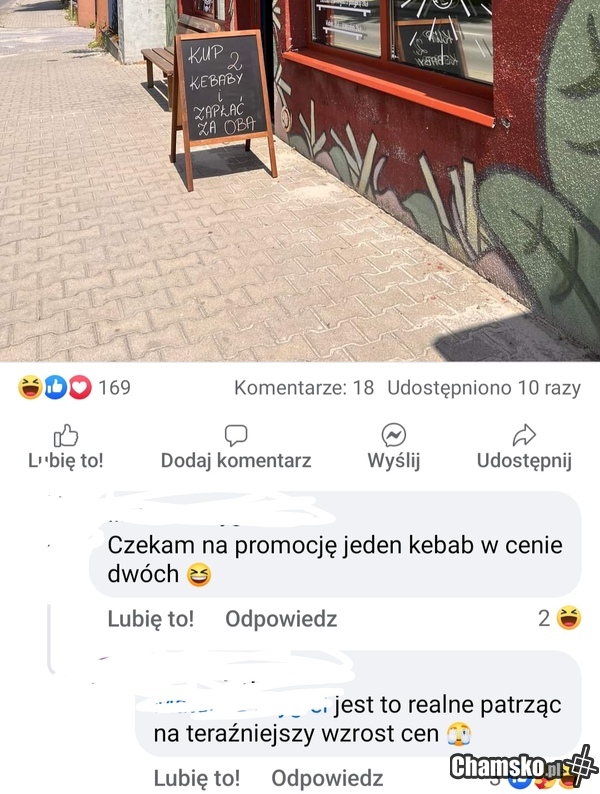 Dwa kebaby w cenie dwóch