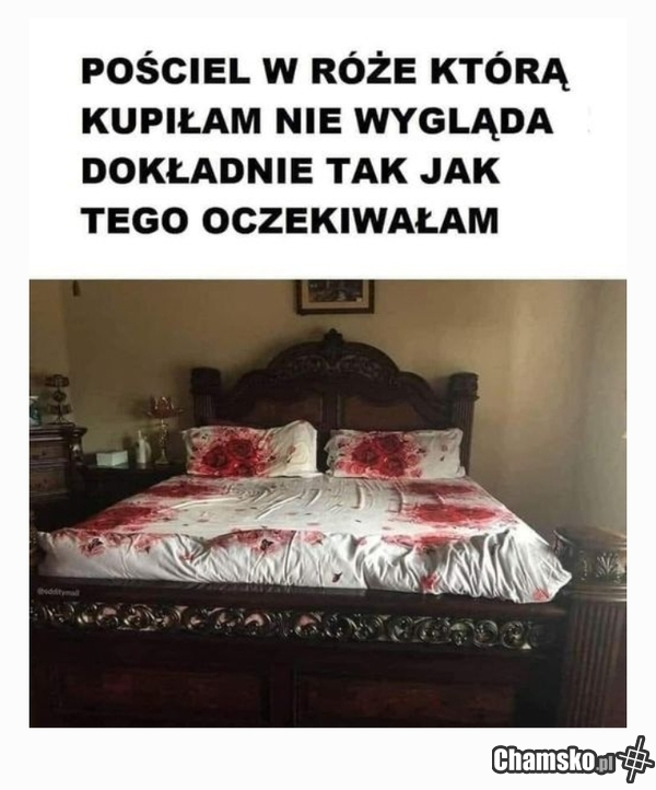 Był już kibelek z motywem suszonych kwiatów. Teraz pościel w róże...