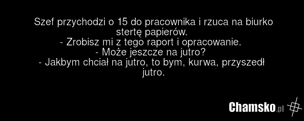 Raport na jutro