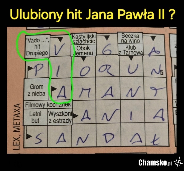 Ulubiony hit Jana Pawła II?