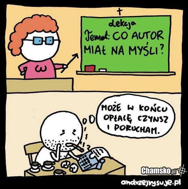 Co autor miał na myśli?