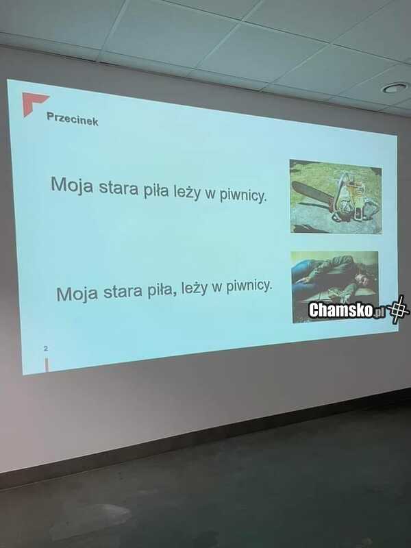Przecinki są ważne