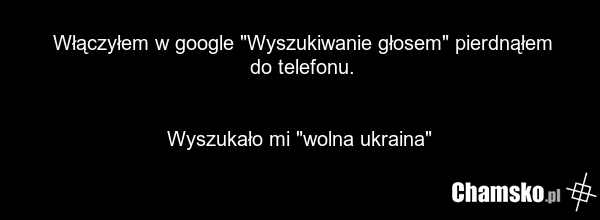 Włączyłem w google "Wyszukiwanie głosem" pierdnąłem do telefonu. Wyszukało mi "wolna ukraina"
