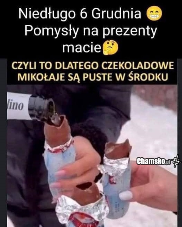 Mikołaje z czekolady