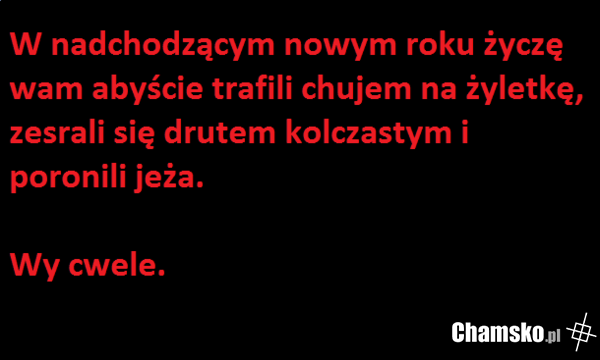 Życzenia na nadchodzący nowy rok