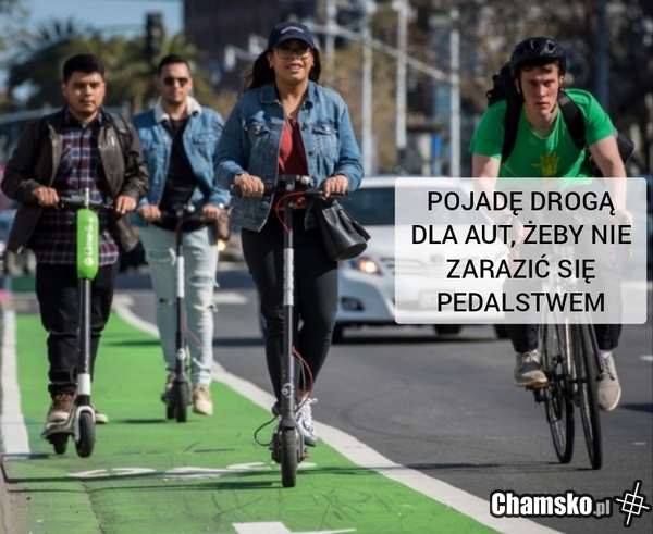 Nie chciał się pedałem otrzeć o pedała
