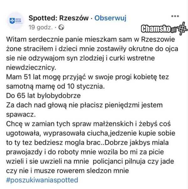 Poszukiwana kandydatka na żone