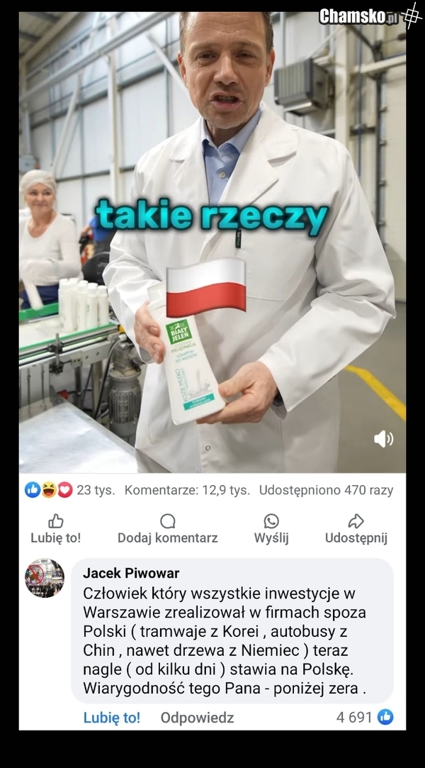 O kurwa, faktycznie biały jeleń!