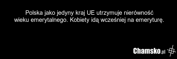 Polska jako jedyny kraj UE utrzymuje nierówność wieku emerytalnego. Kobiety idą wcześniej na emeryturę.