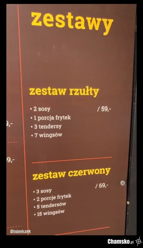 Zestaw rzułty. Ale z ceną to zaszaleli...