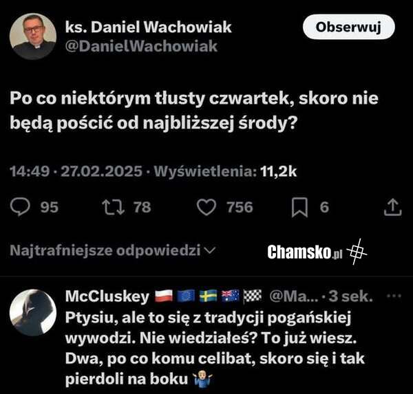 Tłustoczwartkowy klecha