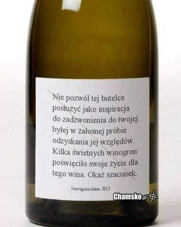 Nie pozwól tej butelce...