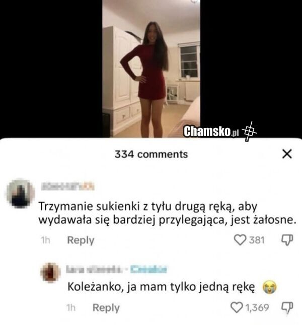 Trzymanie sukienki