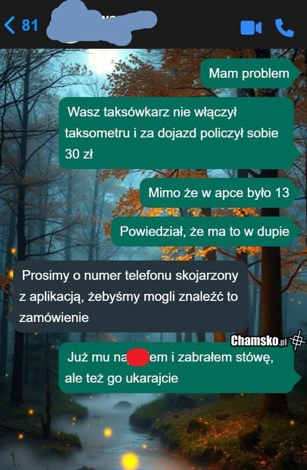 Problem z taksówkarzem