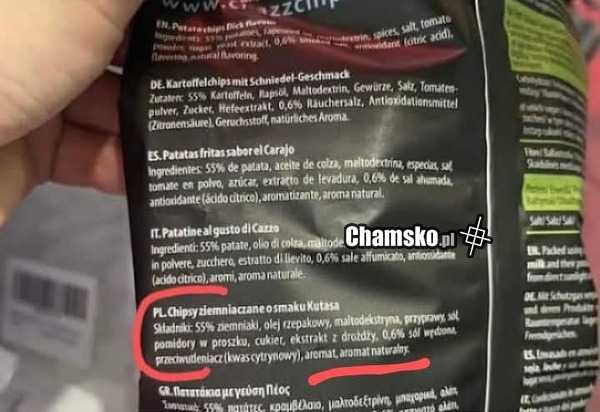Chipsy o smaku...