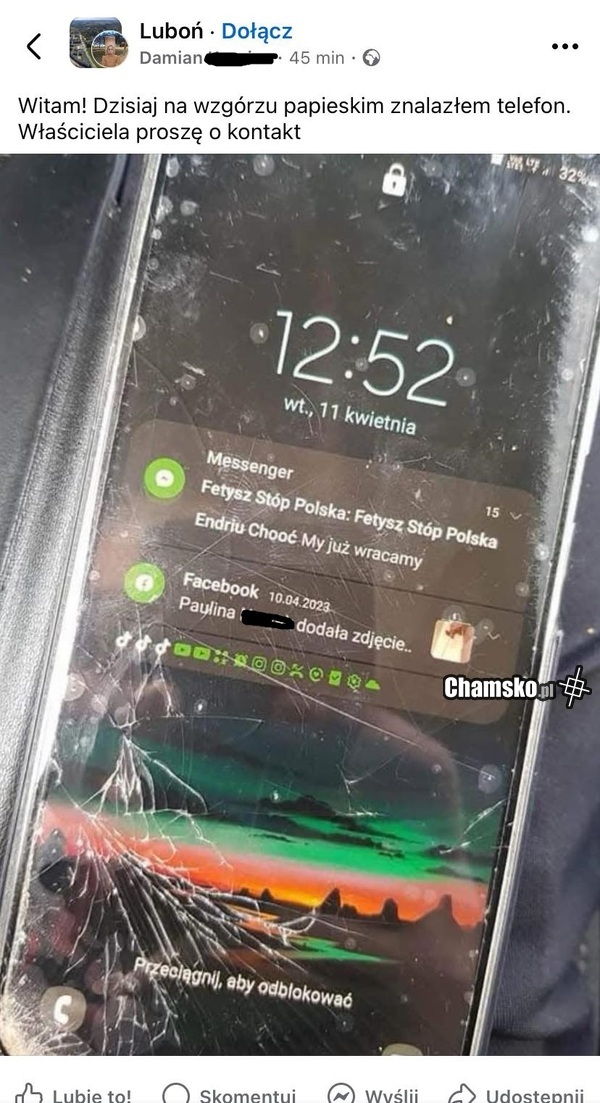 Znaleziony telefon