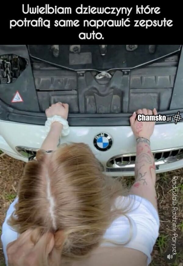 Gdy sama naprawia BMW