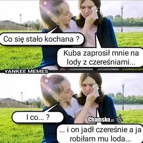 Lody z czereśniami