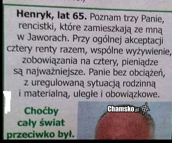 Henryk to ma łeb