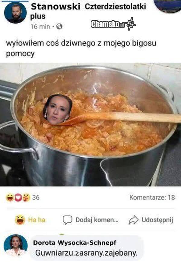 Brzydówka Schnepf wkurzona.