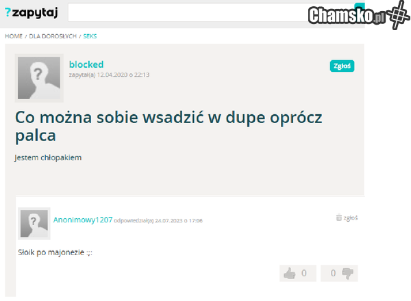 Co można sobie wsadzić w..
