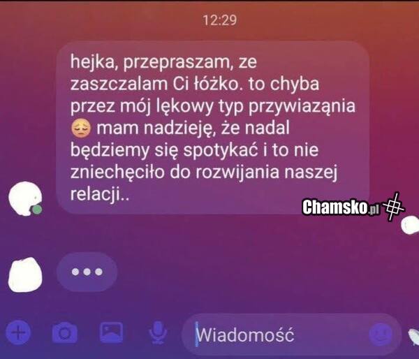 Zaszczane łóżko